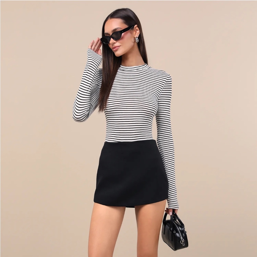 Lulu's Anything is Posh-ible White Striped Top